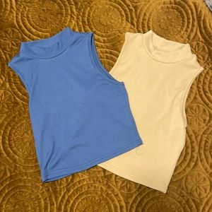 Mock Neck Crop Tanks